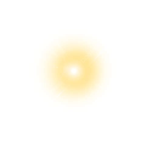 Glowing Yellow Star Sunlight Lens Flare Light Effect Lens Flare