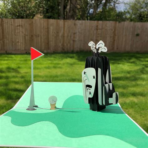 Golf Pop Up Karte Vatertag Pop Up Karte 3D Golf Karte Etsy De