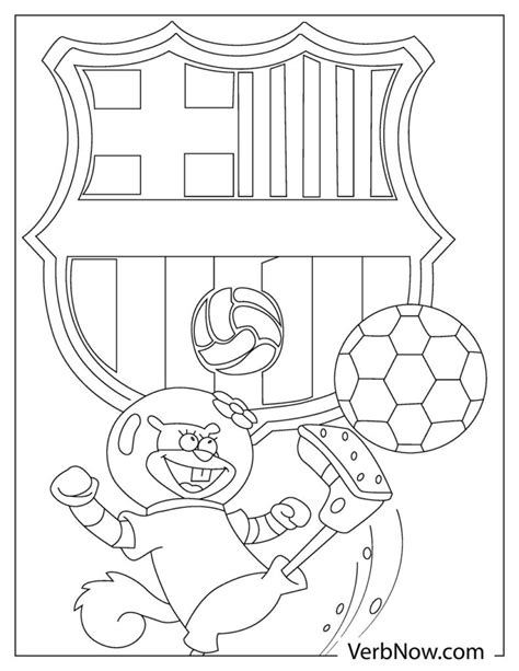 Barcelona Soccer Coloring Pages Sketch Coloring Page