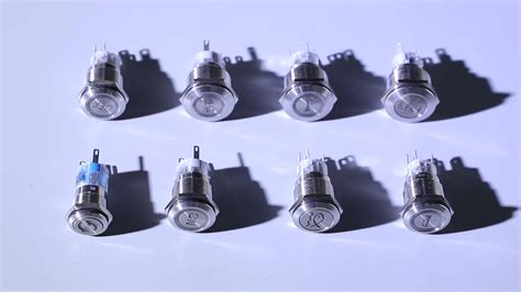 1no1nc Ip67 Green 12v Symbol Logo Stainless Steel Metal Push Switch 16mm Power Button Led For