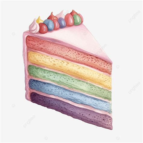 Pastel Cake Slice Happy Birthday Celebration Element Cake Birthday