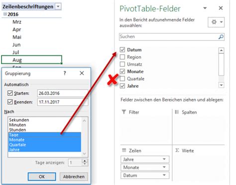 Excel 2016 Automatische Datumsgruppierung In Pivot So Funktioniert