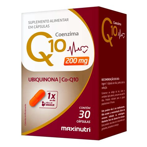 Para Que Serve O Remédio Coenzima Q10 - Coenzima Q10 200mg Maxinutri com 30 Cápsulas - Drogaria Araujo