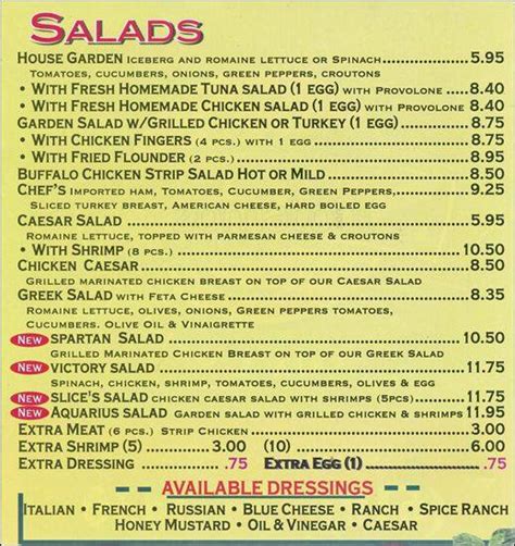 Slices And More Menu Menu For Slices And More Upper Darby Delaware