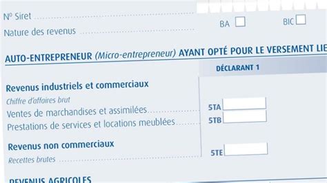 Auto Entrepreneur Et Imp T Comment Remplir Sa D Claration