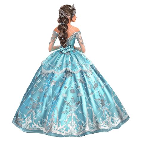 Quinceañera Dress Clipart,winter Wonderland Quinceañera,quinceañera