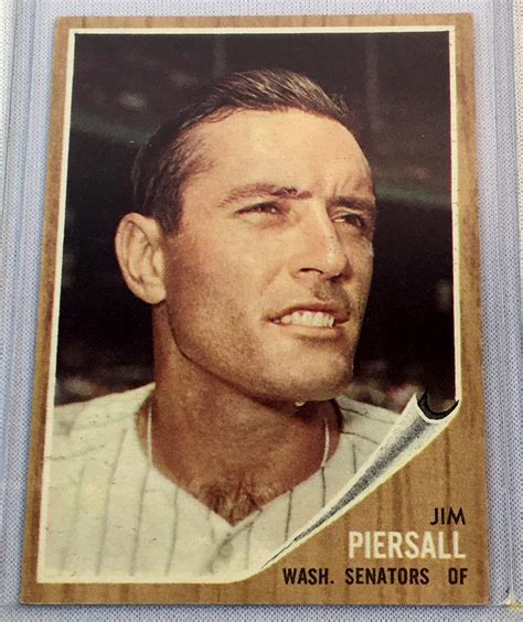 Lot Topps Jim Piersall Washington Senators Baseball Card