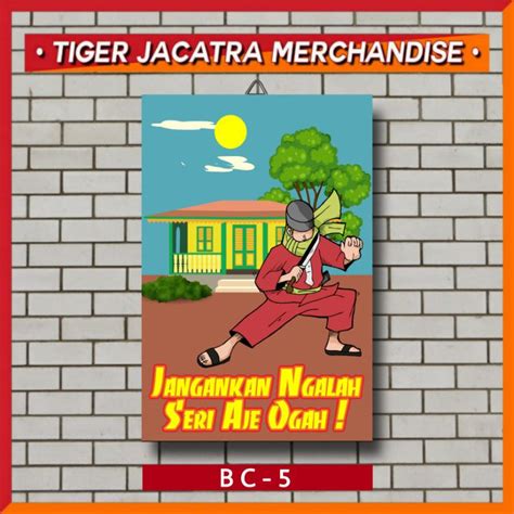 Jual Hiasan Dinding Papan Poster Betawi Culture Size 40 X 30 Cm