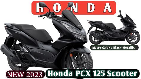 New Honda Scooter Pcx 125 Matte Galaxy Black Metallic Colours 2023