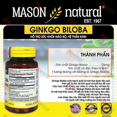 Vi N U Ng B N O Mason Natural Ginkgo Biloba Mg H Tr T Ng C Ng