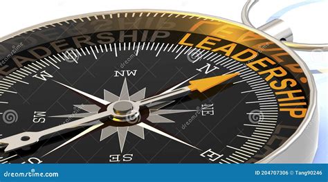 Compass Needle Pointing To Word Leadership Stock Illustration