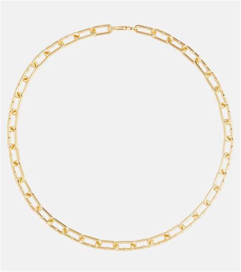 Bottega Veneta Chains Gold Plated Necklace Bottega Veneta