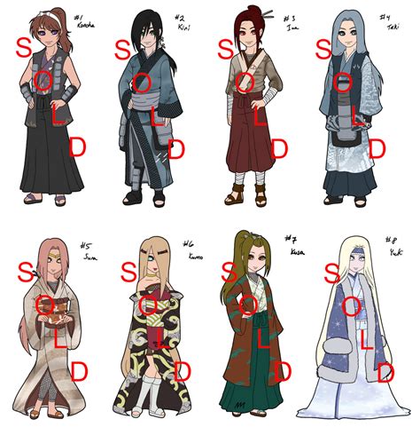 Naruto Adopt Auction Kimono Themed Sold Out By Mistressmaxwell On