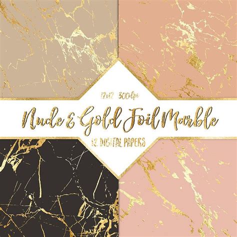 Nude Gold Foil Marble Digital Papers Gold Marble Glitter Etsy Uk