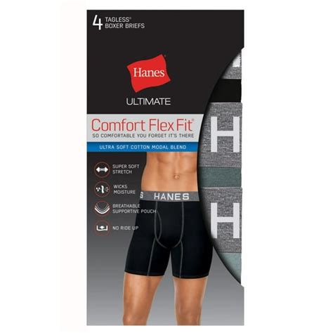 Hanes Hanes Ultimate Mens Comfort Flex Fit Ultra Soft Cotton Modal