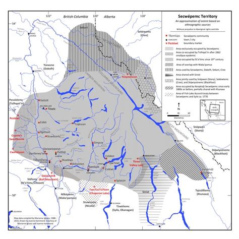 Map Of Secwepemc Territory Map Data Was Provided By Marianne Ignace