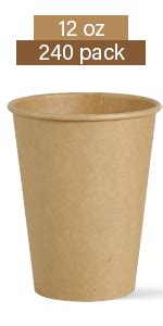 Amazon LITOPAK 240 Pack 12 Oz Paper Cups Disposable Coffee Cups