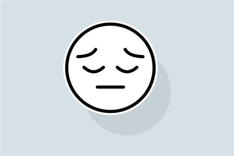 Emoji with sadness line icon. Communication, (2408155)