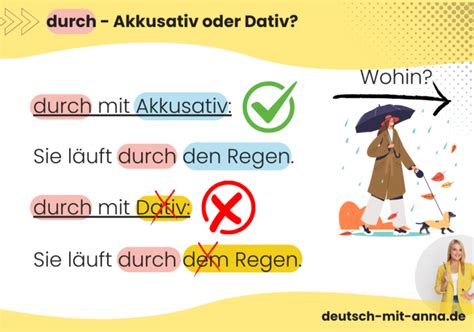 Durch Akkusativ Oder Dativ Einfach Erkl Rt Mit Beispielen