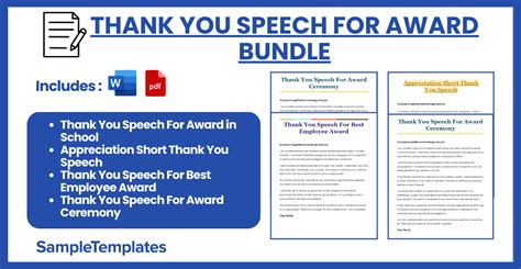 Free 14 Thank You Speech For Award Samples [ Company Employee Service ]