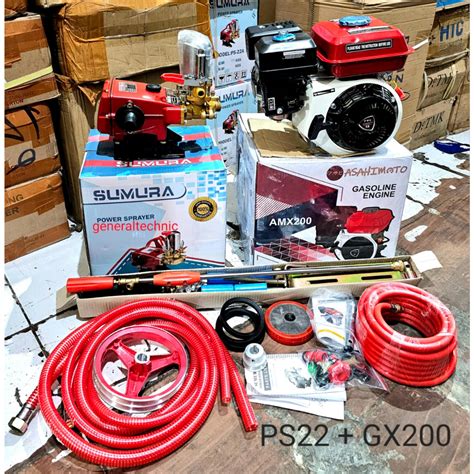 Jual Mesin Cuci Motor Power Sprayer Ps22 Sumura Engine Gx200 Asahigo Mesin Steamset Lengkap 6