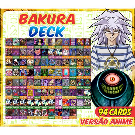 Bakura 90 Cartas Deck Anime Yugioh Shopee Brasil