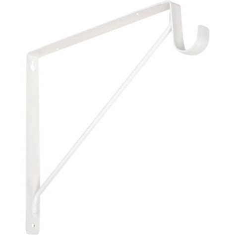 Knape Vogt In H X In D Fixed Shelf Rod Bracket White