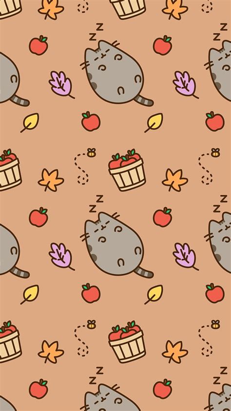 Pusheen In Autumn Kawaii Fall Hd Phone Wallpaper Pxfuel