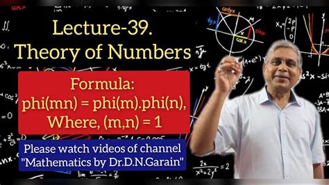 Theory Of Numbers Lec 39 Formula Phi Mn Phi M Phi N M N 1