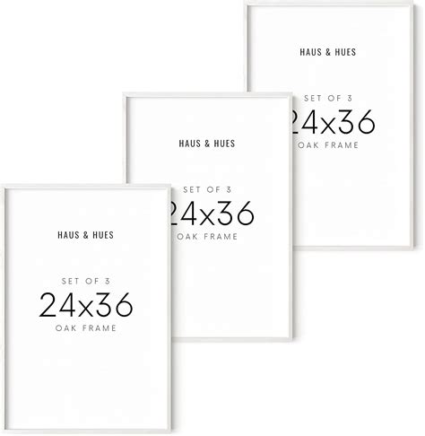 Amazon.com - HAUS AND HUES White Poster Frames 24 X 36 Inches - Set of ...