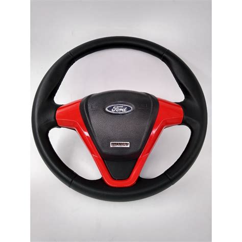 Volante Ford Titanium Vermelho Ecosport Fiesta Ka Escort Zetec Shopee