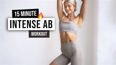 15 MIN INTENSE ABS Workout No Rest Killer Abs Core No Equipment