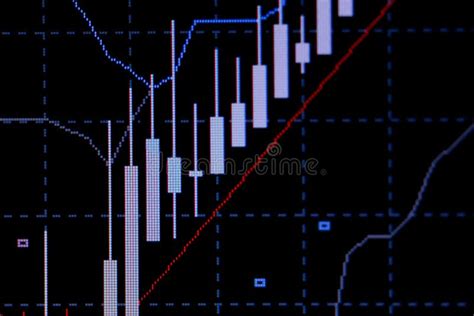 Candle Stick Graph Chart With Indicator Showing Bullish Point Or Stock