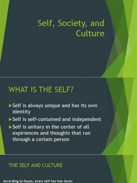 Lesson Self Society And Culture Pdf Self Identity Social Science
