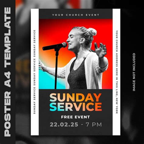 Premium Psd Church Sunday Service Poster Social Media Post