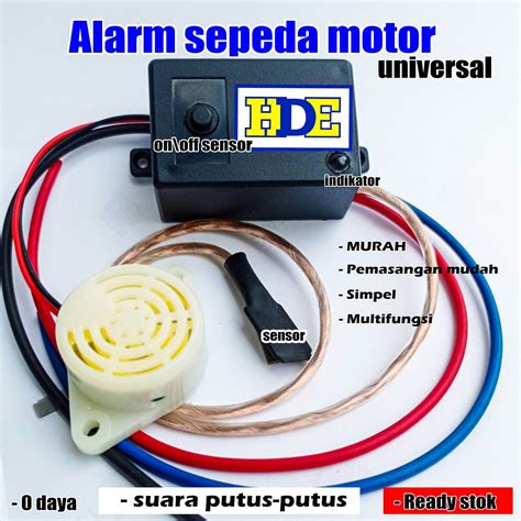 Alarm Sentuh Sepeda Motor Delay Suara Putus Putus Universal Lazada