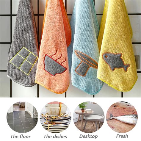 Buy Dishcloth Dishrag Resistant Oil Dirty Washcloth Dish Towel Kitchen