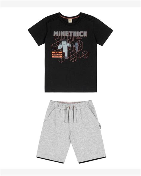 Riachuelo Conjunto Infantil Masculino Minetrick Trick Nick Preto