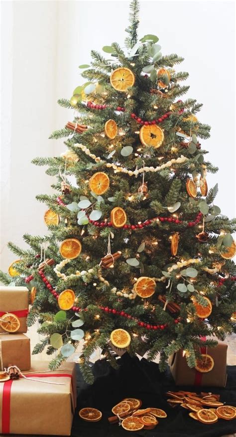 Christmas Tree Decorated With Dried Fruit Christmas Decorations