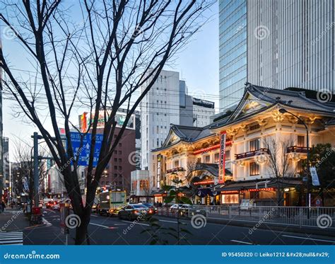 Tokyo, kabukiza theater stock photo. Image of city, japan - 95450320