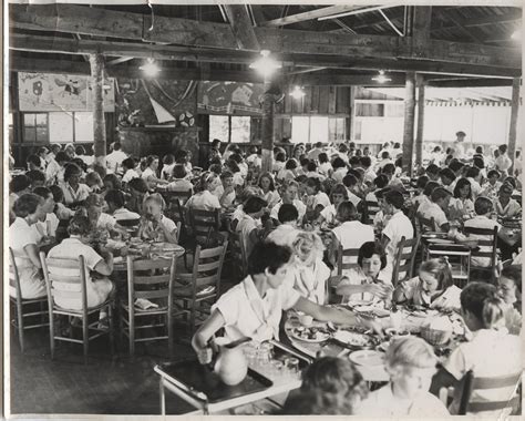 1950s Dining Hall Camp Illahee Girls Summer Camp