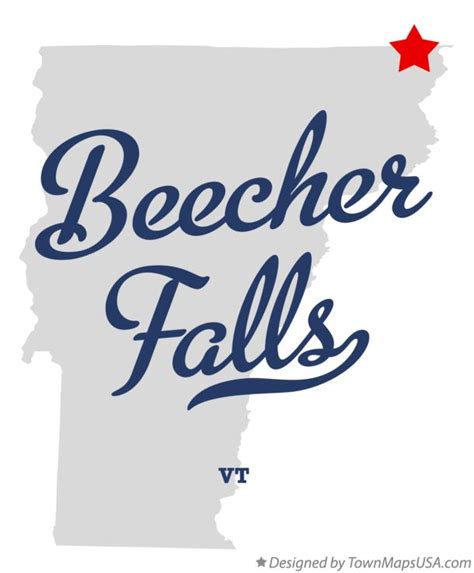 Map of Beecher Falls, VT, Vermont