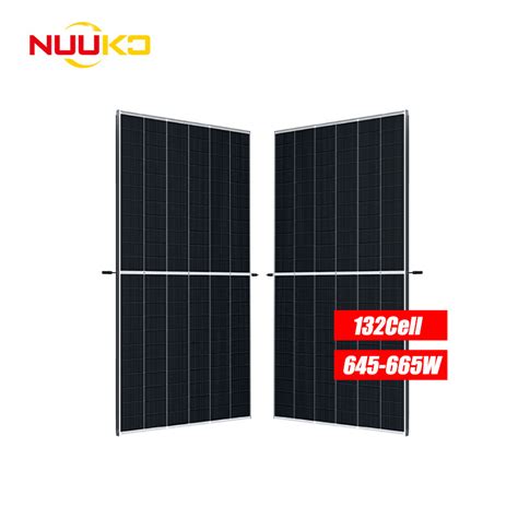 Nuuko Mono Solar Panel 645W 650W 655W 660W 665W Panneaux Solaire With