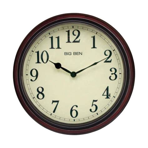 Westclox 15 5 In L X 15 5 In W Indoor Classic Analog Wall Clock Glass Wood Brown Ace Hardware