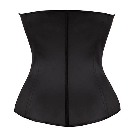 Köp Men Shapewear Waist Trainer Corsets Latex Sweat Trimmer Belt Sauna