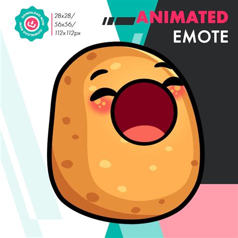 Animated Pop Emote Cute Potato Pop Emote For Twitch Streamers Etsy