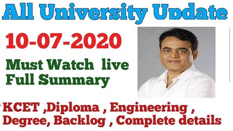 Today Live Complete Summary All University Update Vtu Update Today