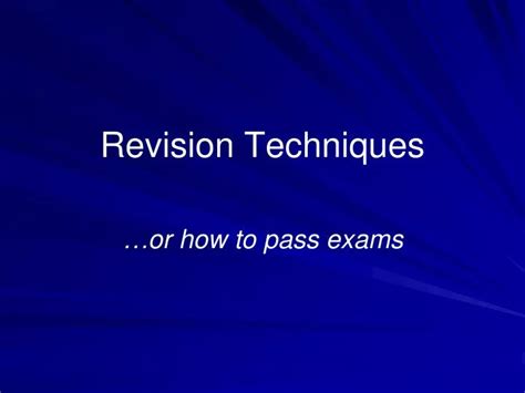 Ppt Revision Techniques Powerpoint Presentation Free Download Id