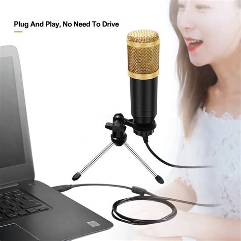 BM800 USB Condenser Professional Condenser Microphone Kit With Pop ...