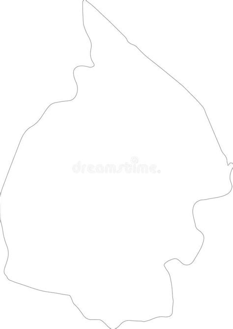 Essequibo Islands West Demerara Guyana Outline Map Stock Illustration